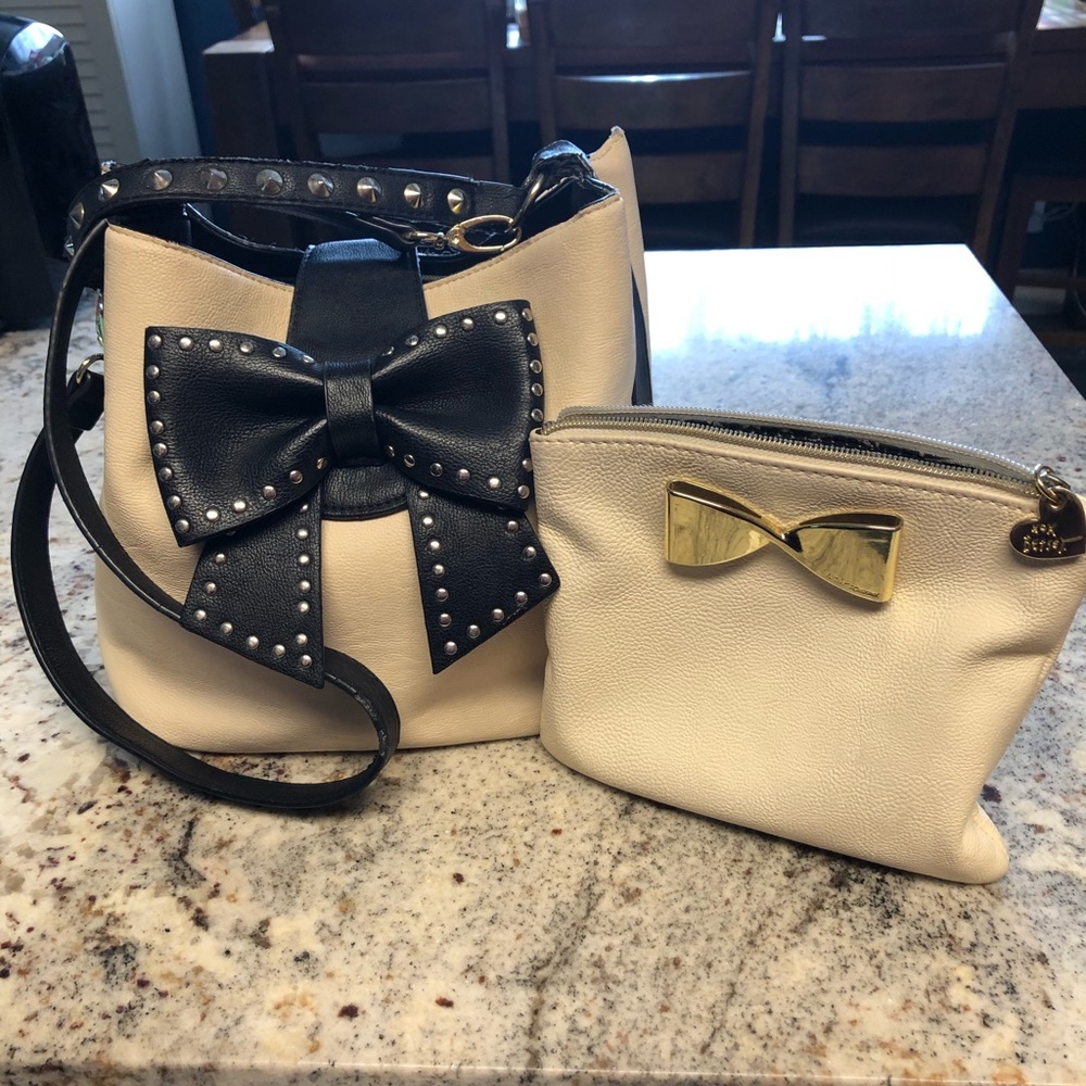 Betsey Johnson Hopeless Romantic Bag & MakeUp bag!